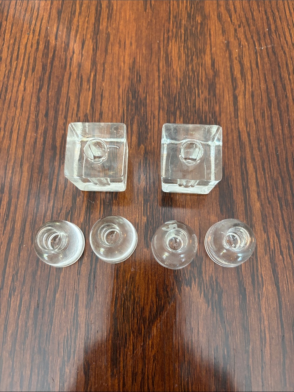 Bundle of  minimalist designs vintage glass candle 🕯️ holders